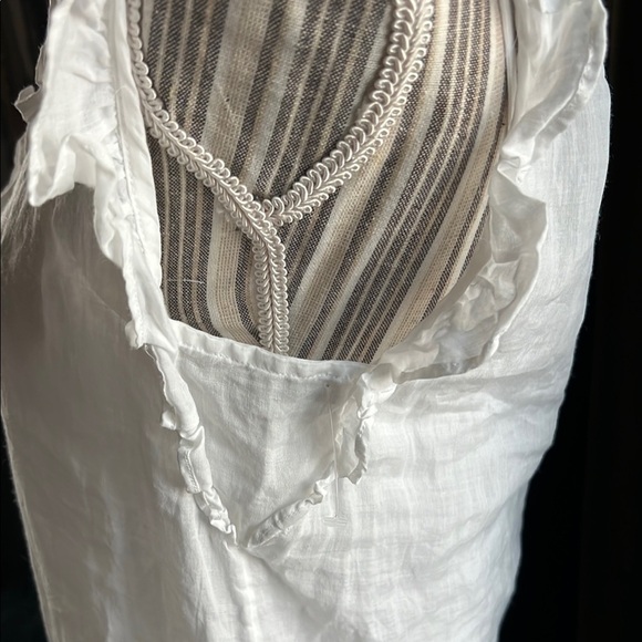 Frame White Linen Sleeveless Maxi Camisole Dress - Picture 9 of 11